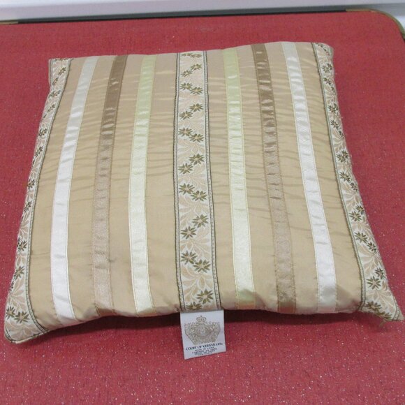 Court of Versailles Decorative Ribbon Striped and Embroidered Throw Pillow Set - Picture 2 of 5